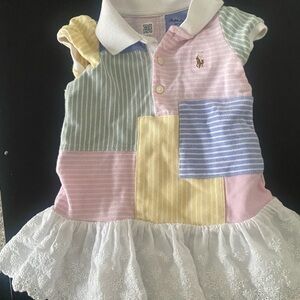 Ralph Lauren Multicolor Striped Baby Polo 6 Month Dress